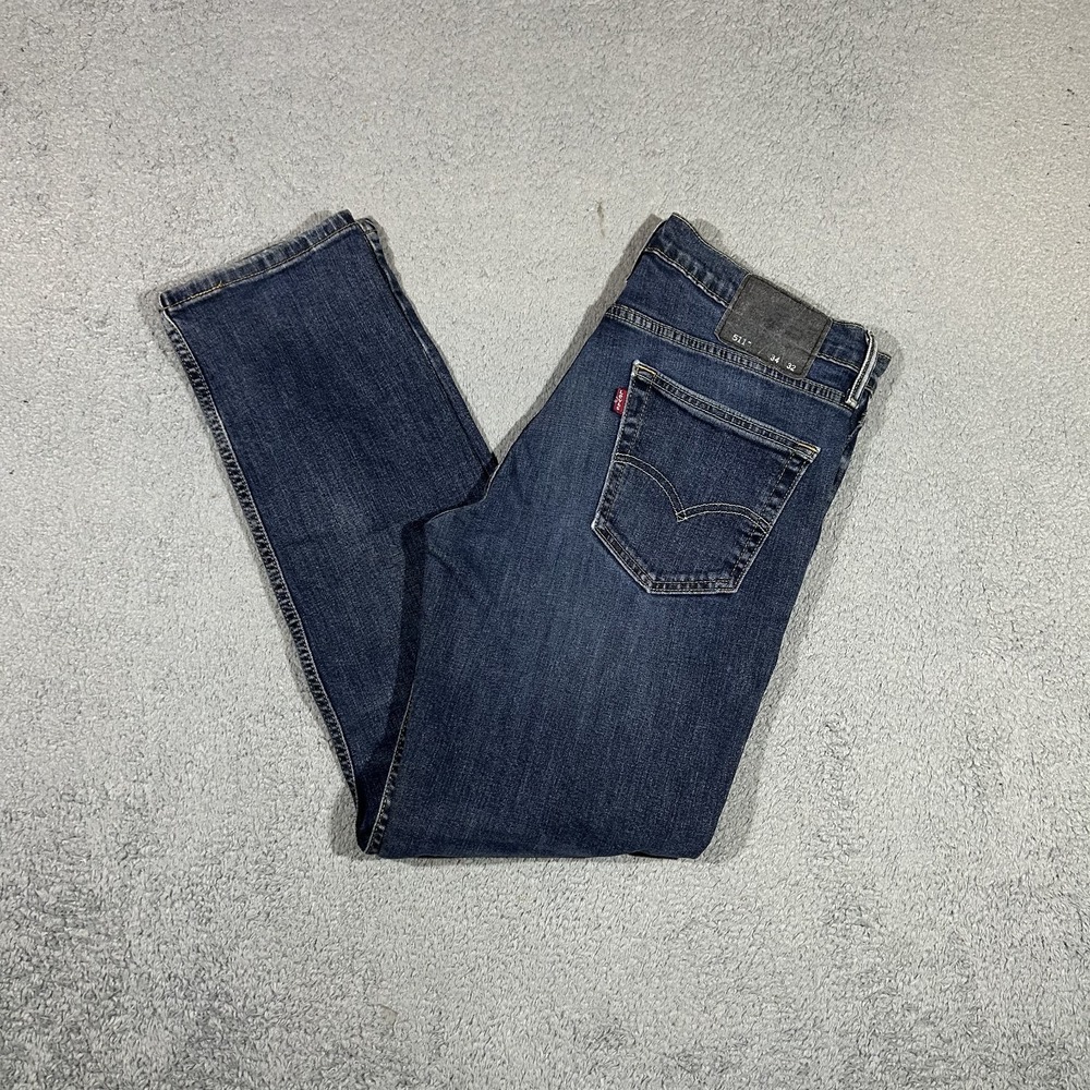 Levi's 511 Jeans Men’s 34x32 Blue Denim Slim Fit Medium Wash #4054